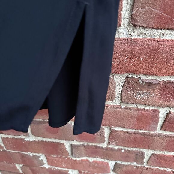 Eileen Fisher $278 crepe wide leg pants side slits tencel lyocell viscose L NEW - Picture 2 of 6